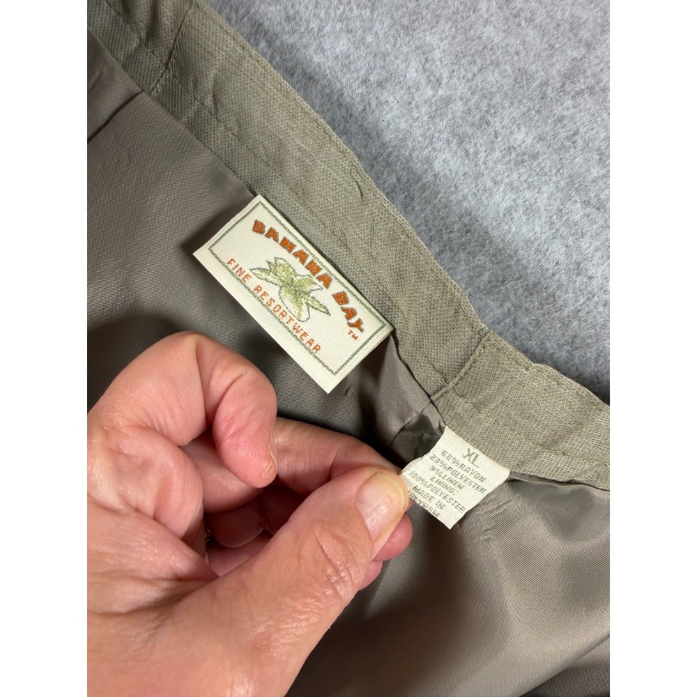 Vintage Banana Bay Resortwear Capri Lined Cropped Pants Women's XL Olive SKU 291 - Picture 2 of 7
